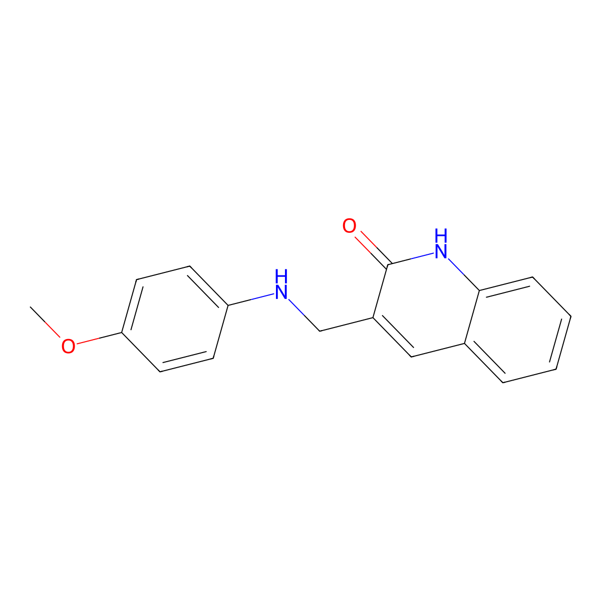 3-[(4-methoxyanilino)methyl]-1H-quinolin-2-one molecular structure, CAS 585550-76-1