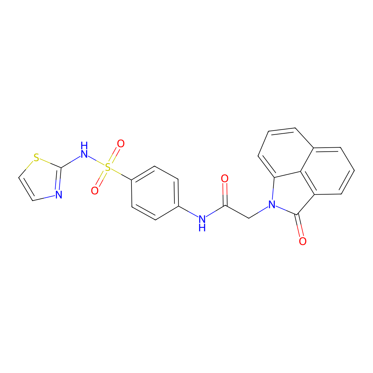2-(2-oxobenzo[cd]indol-1(2H)-yl)-N-[4-(1,3-thiazol-2-ylsulfamoyl)phenyl]acetamide molecular structure, CAS 585552-85-8