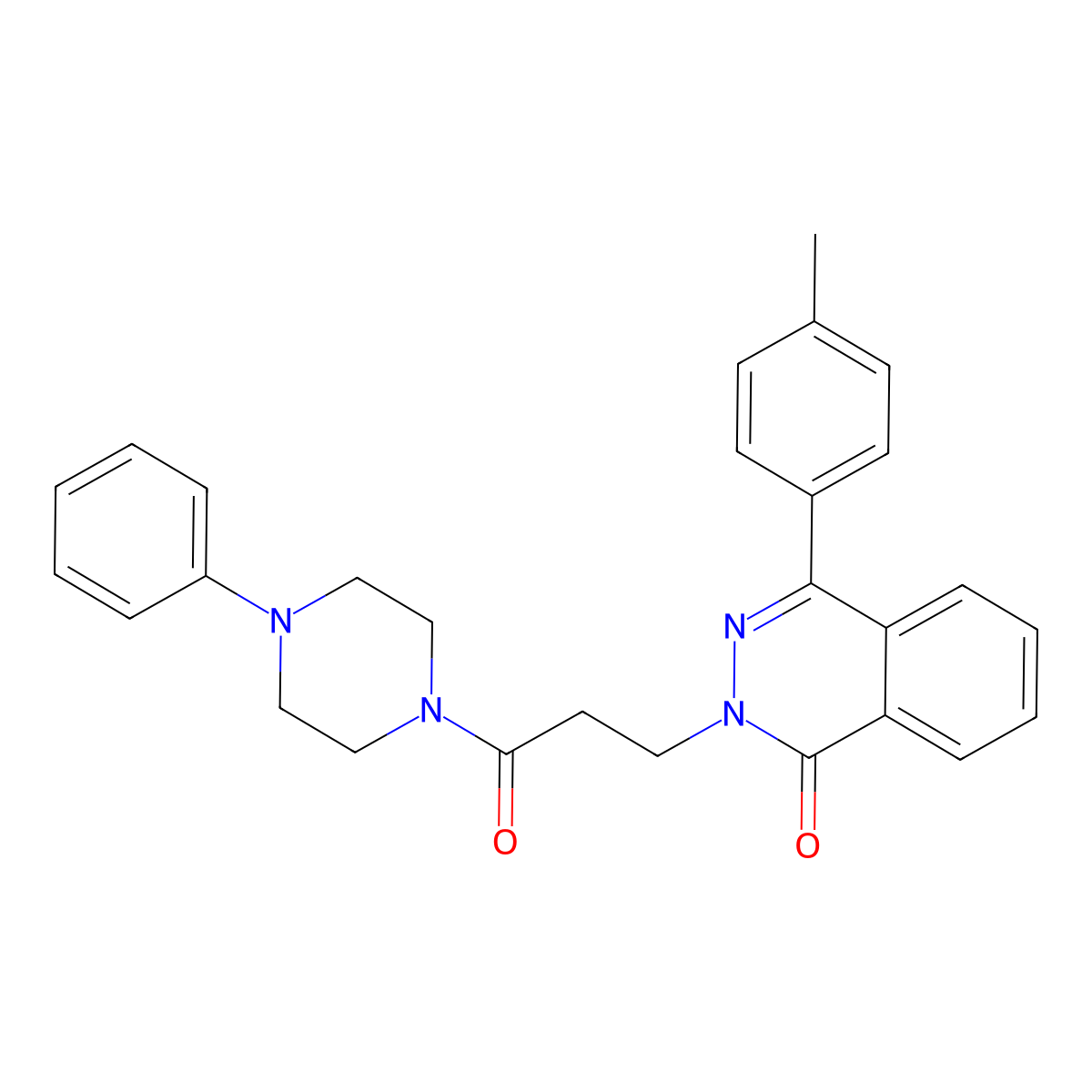 4-(4-Methylphenyl)-2-[3-oxo-3-(4-phenylpiperazin-1-yl)propyl]phthalazin-1-one molecular structure, CAS 585559-79-1