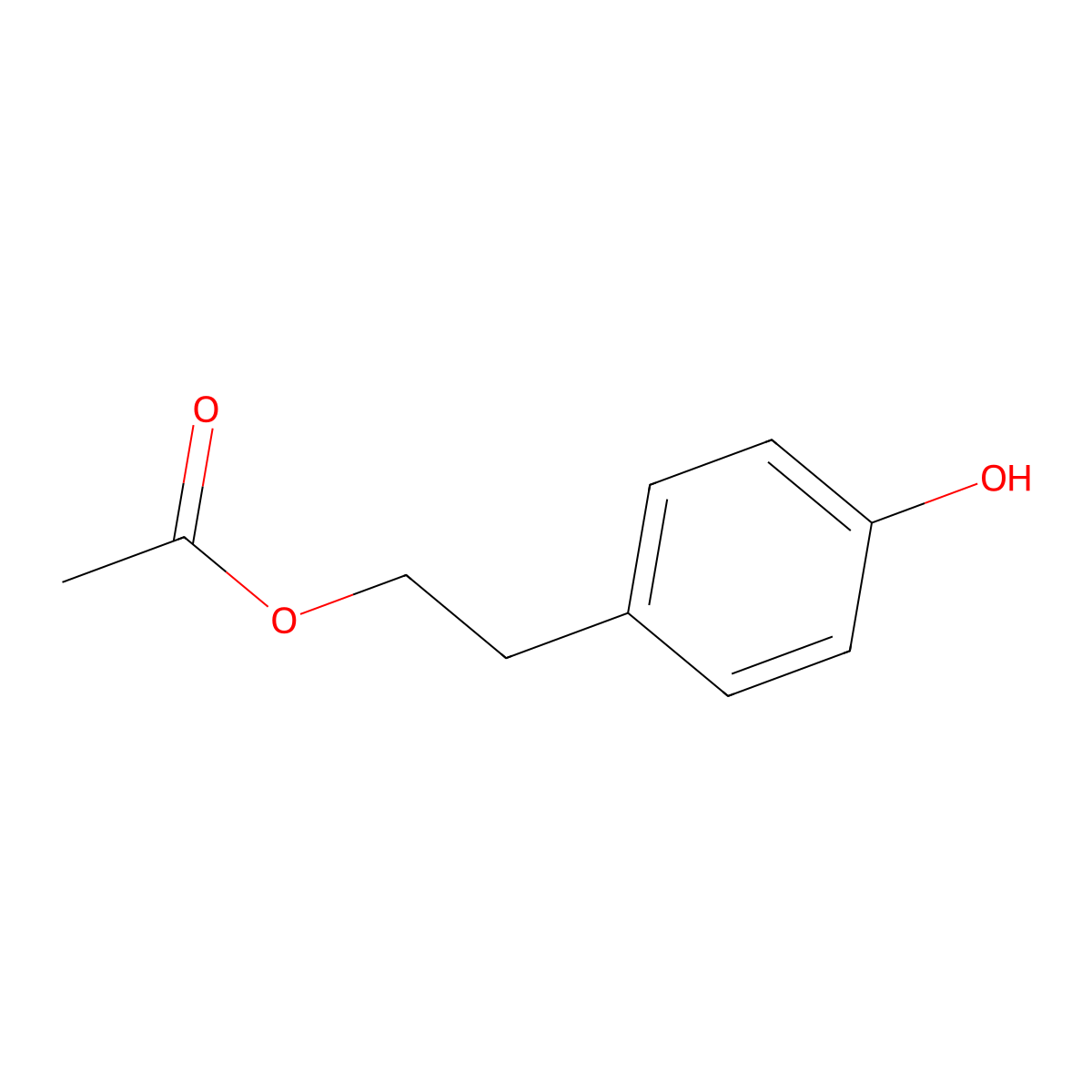 2-(4-Hydroxyphenyl)ethyl acetate molecular structure, CAS 58556-55-1