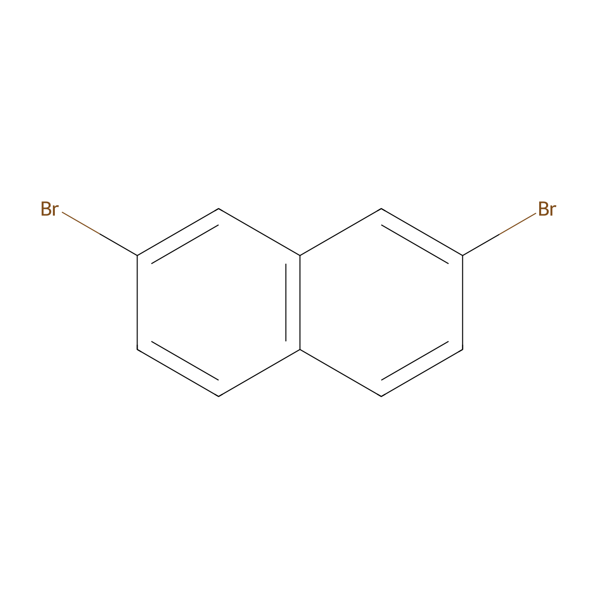 2,7-Dibromonaphthalene molecular structure, CAS 58556-75-5