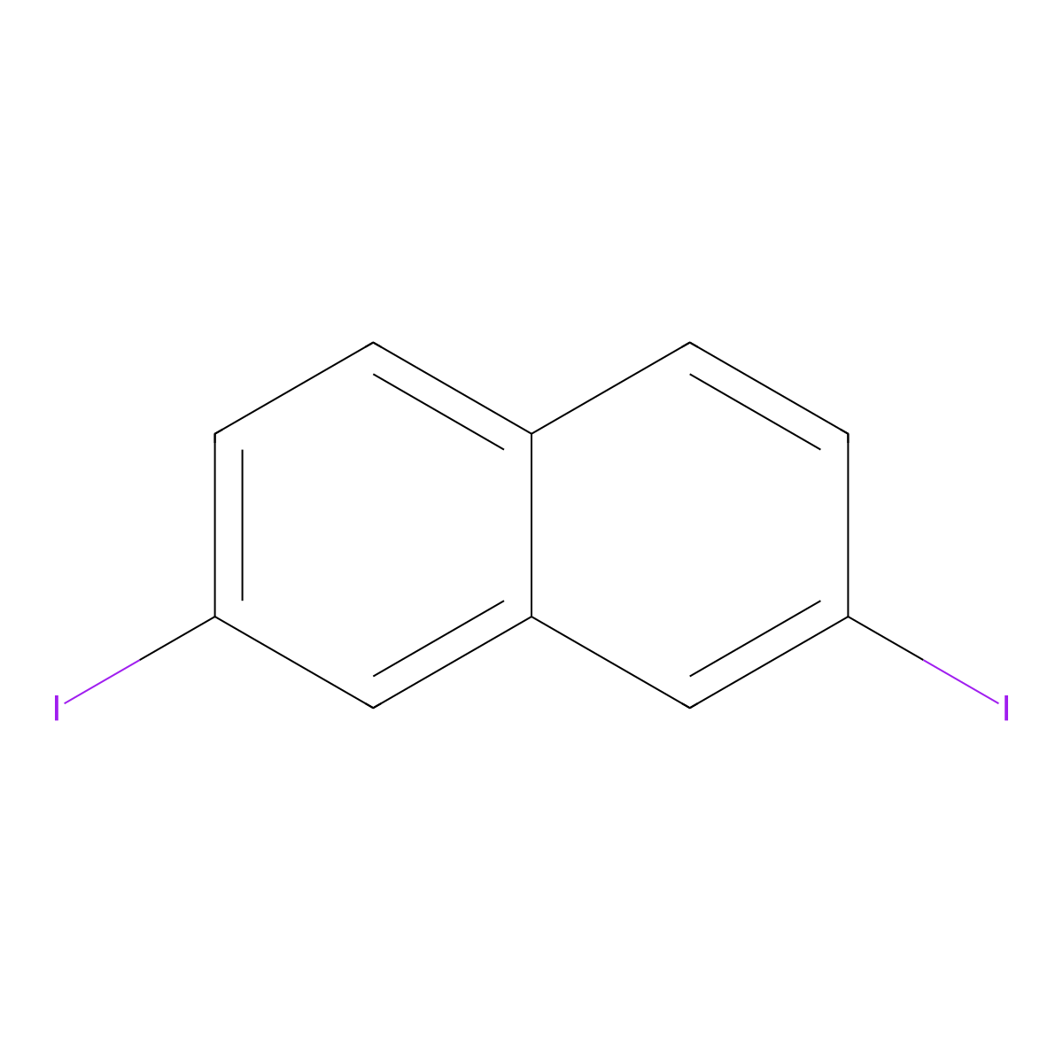 2,7-Diiodonaphthalene molecular structure, CAS 58556-77-7