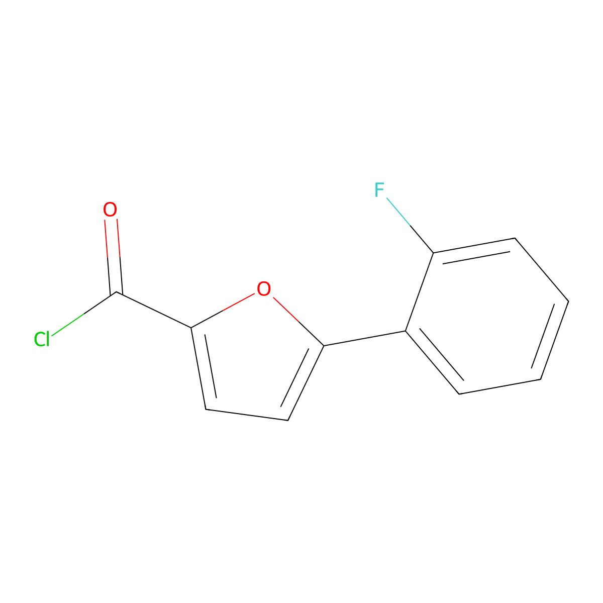 5-(2-fluorophenyl)furan-2-carbonyl Chloride molecular structure, CAS 585566-00-3