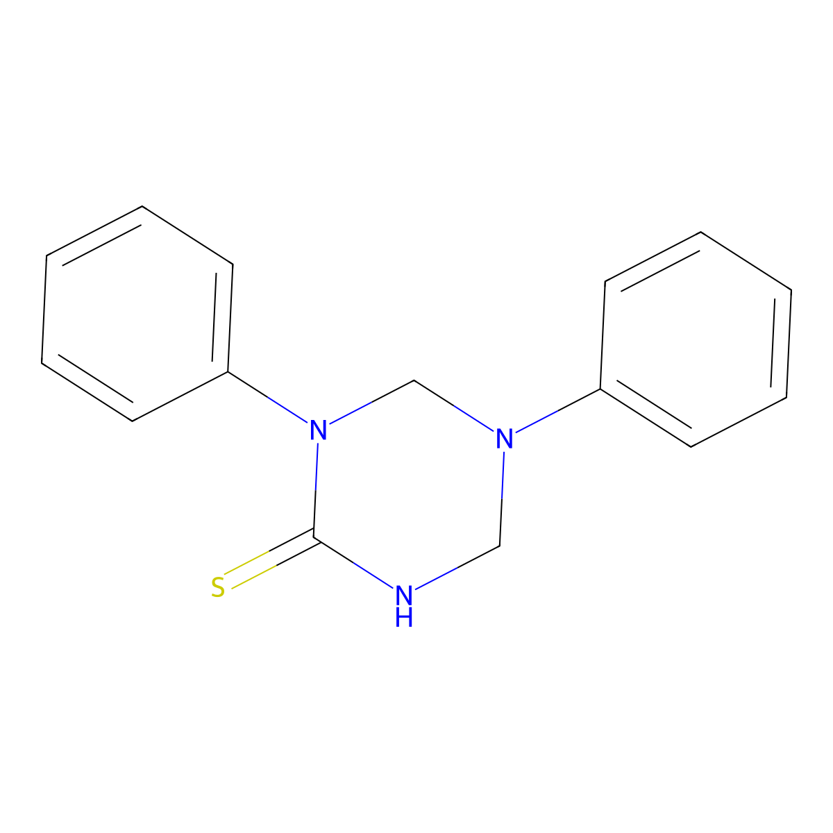 1,5-Diphenyl-1,3,5-triazinane-2-thione molecular structure, CAS 585566-43-4