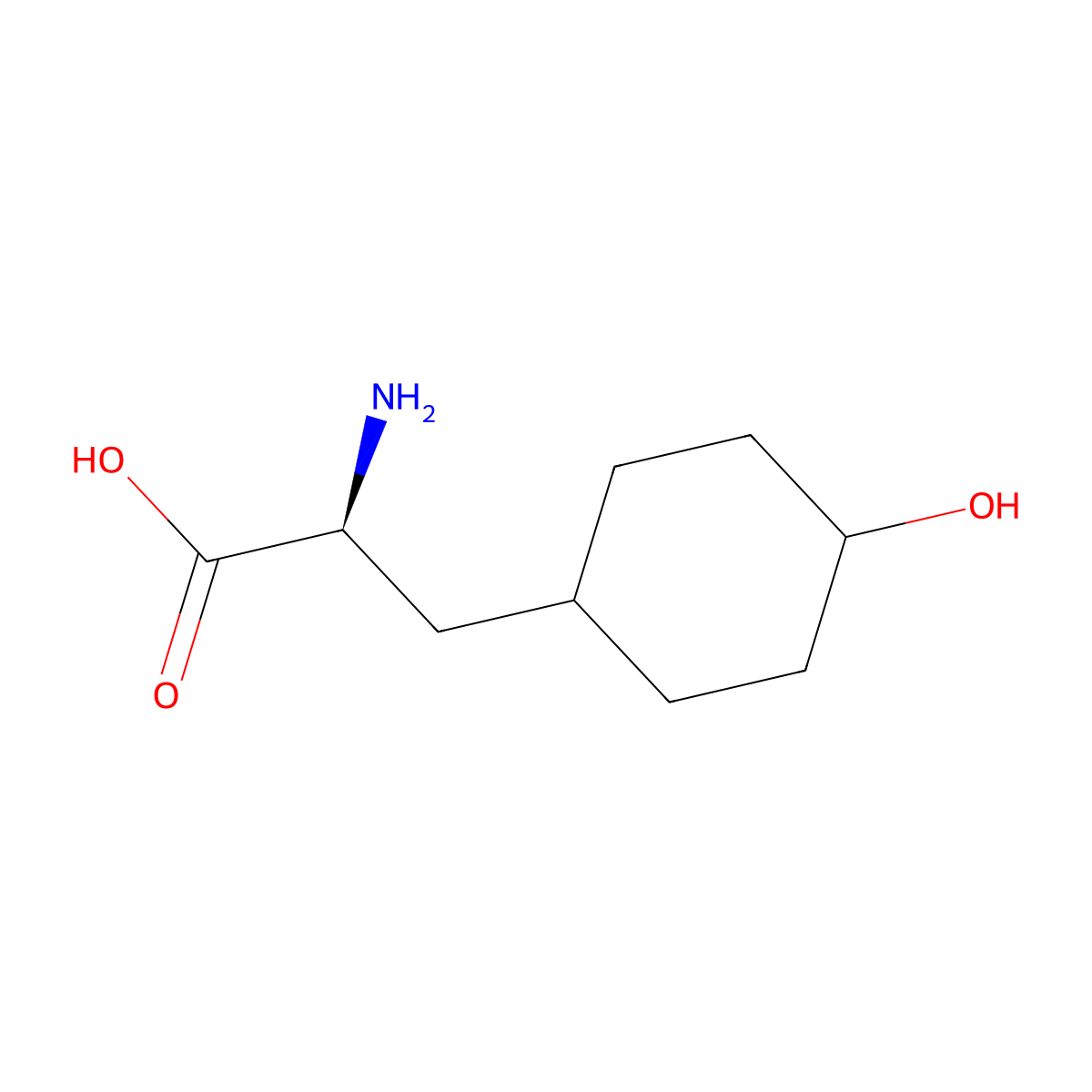 (s)-2-Amino-3-(4-hydroxycyclohexyl)propanoic acid molecular structure, CAS 585566-51-4