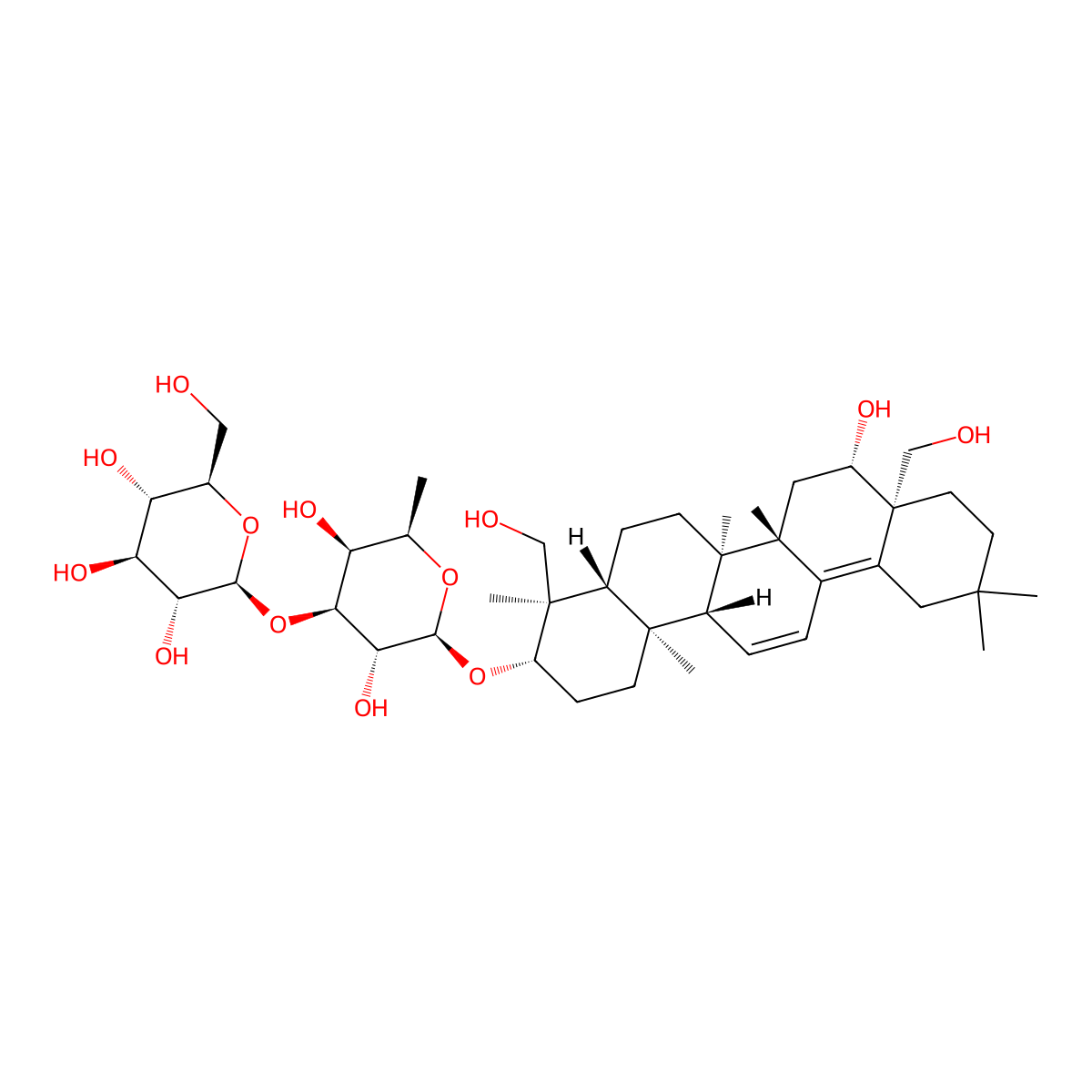 Saikosaponin B1 molecular structure, CAS 58558-08-0