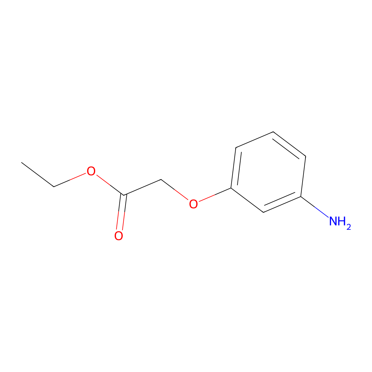 Ethyl 2-(3-aminophenoxy)acetate molecular structure, CAS 58559-52-7