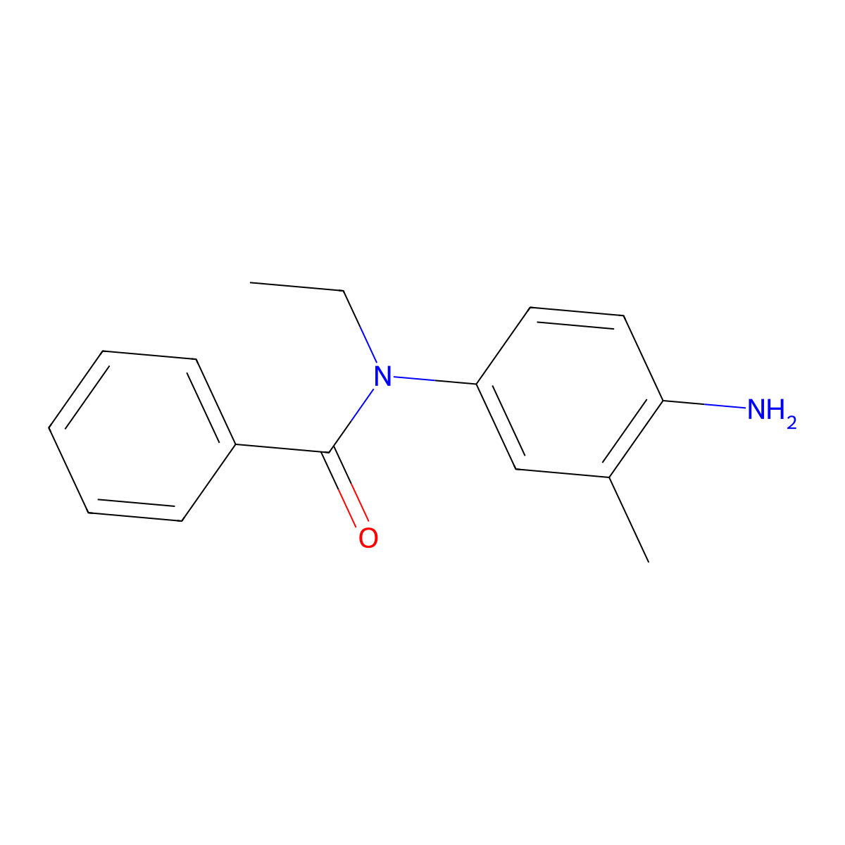N-(4-Amino-m-tolyl)-N-ethylbenzamide molecular structure, CAS 5856-00-8