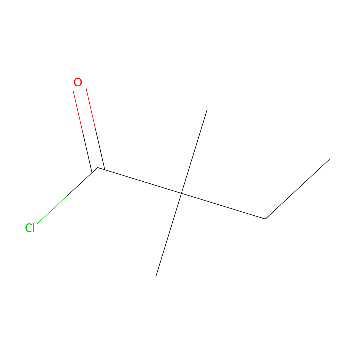 2,2-Dimethylbutyryl chloride molecular structure, CAS 5856-77-9