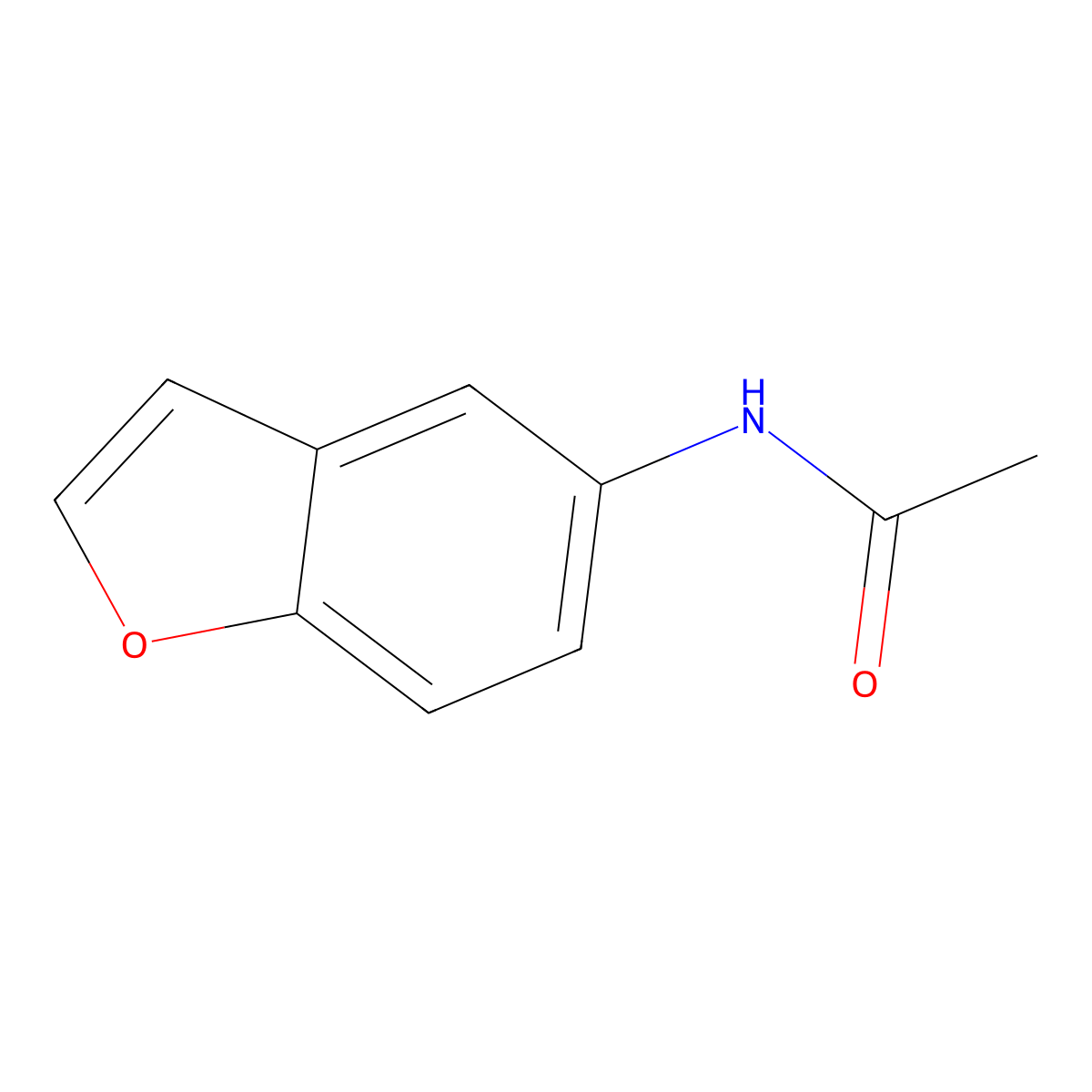 N-(1-benzofuran-5-yl)acetamide molecular structure, CAS 58560-09-1
