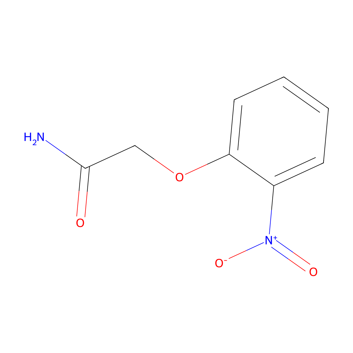 2-(2-Nitrophenoxy)acetamide molecular structure, CAS 58562-46-2