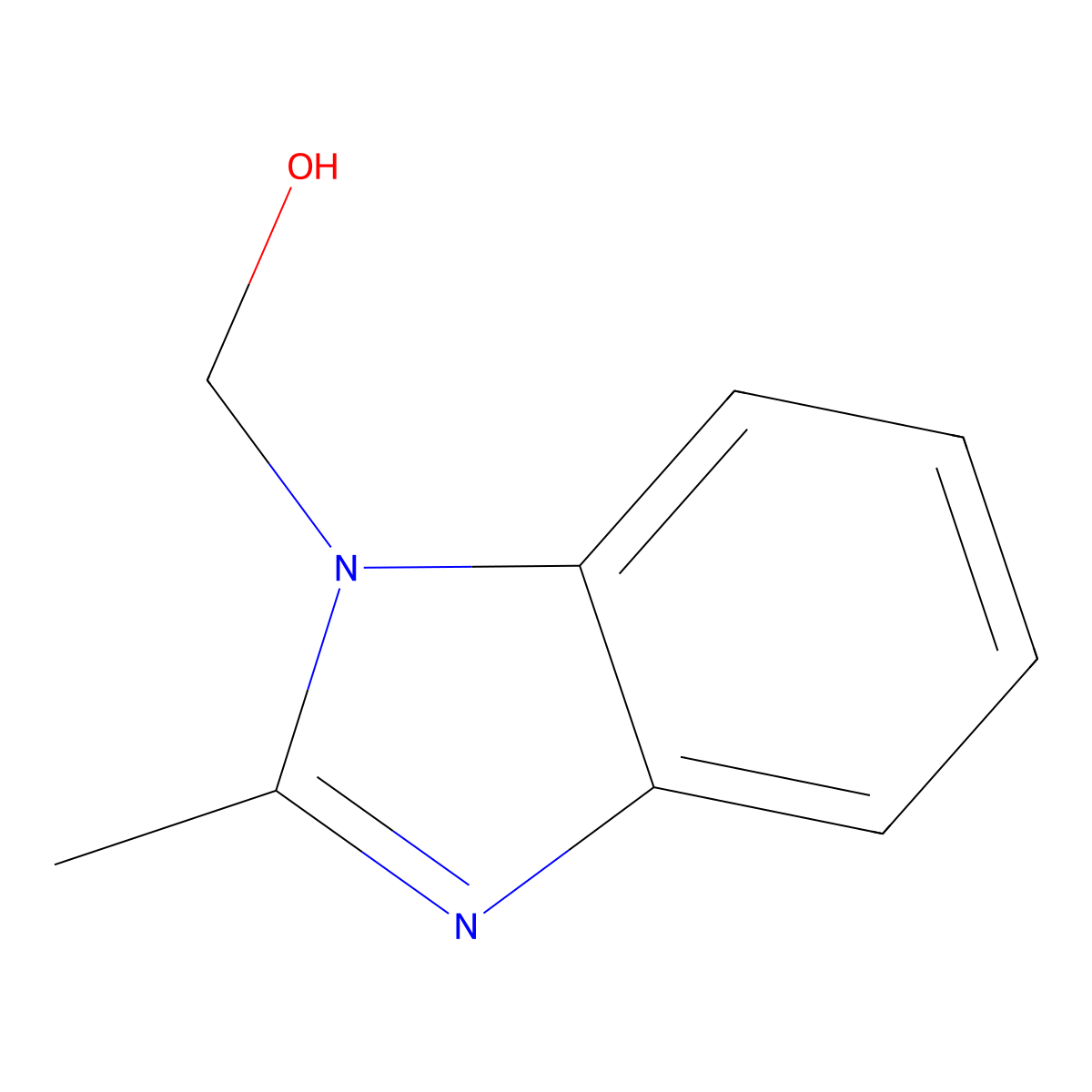 (2-methyl-1H-benzo[d]imidazol-1-yl)methanol molecular structure, CAS 58566-85-1