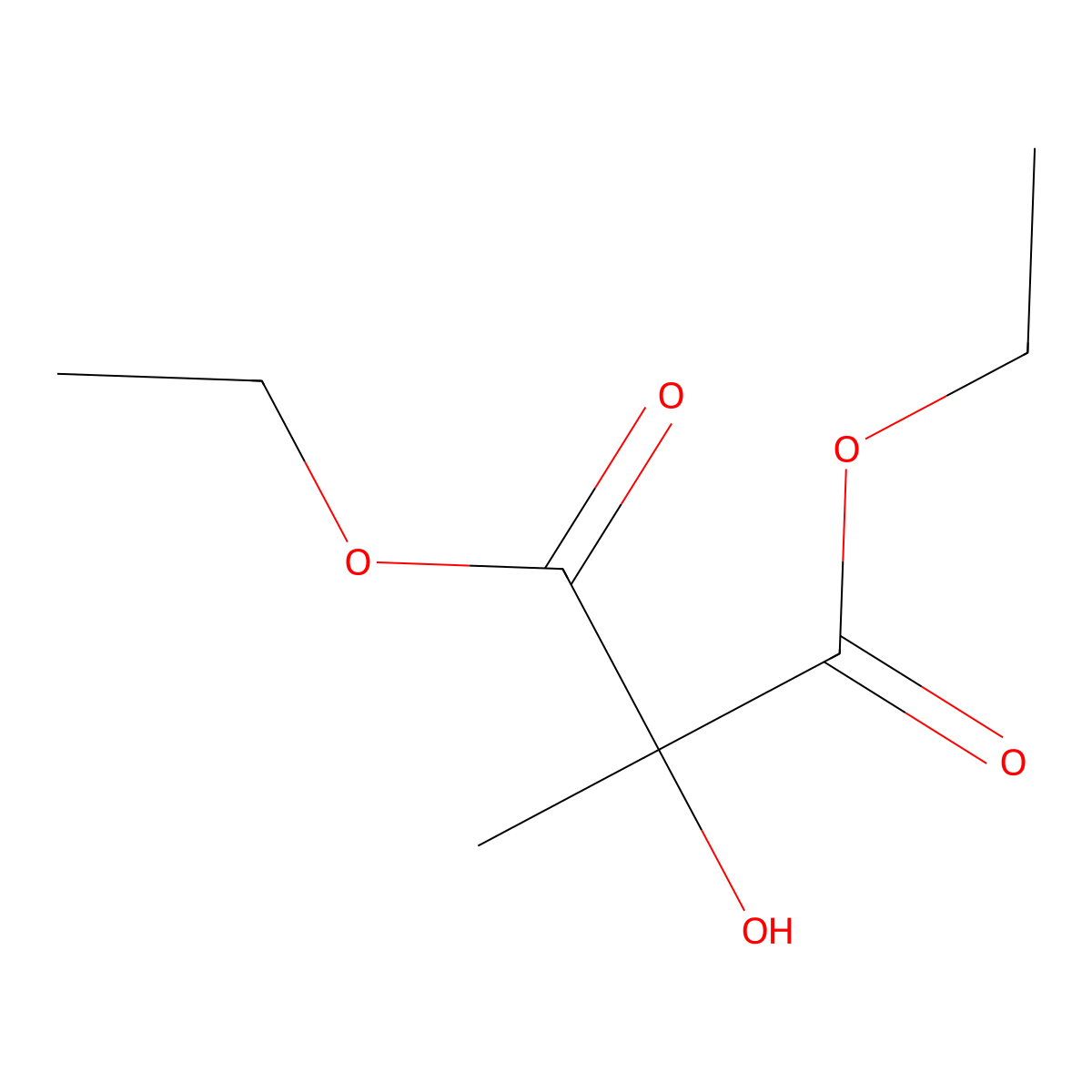 1,3-Diethyl 2-hydroxy-2-methylpropanedioate molecular structure, CAS 58567-05-8