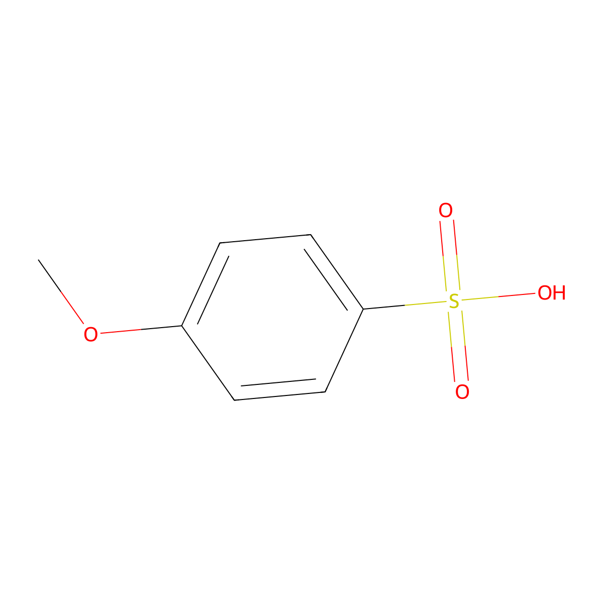 4-Methoxybenzenesulfonic acid molecular structure, CAS 5857-42-1