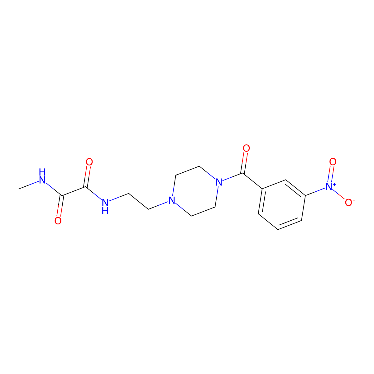 N-methyl-N'-[2-[4-(3-nitrobenzoyl)piperazin-1-yl]ethyl]oxamide molecular structure, CAS 5857-46-5