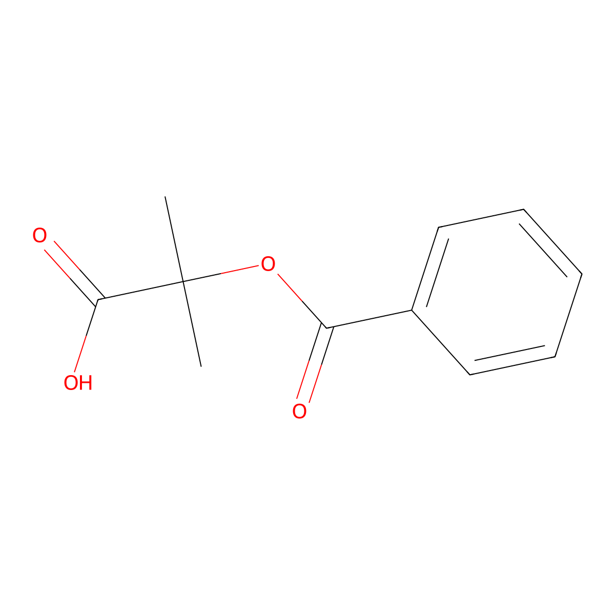 2-(Benzoyloxy)-2-methylpropanoic acid molecular structure, CAS 58570-00-6