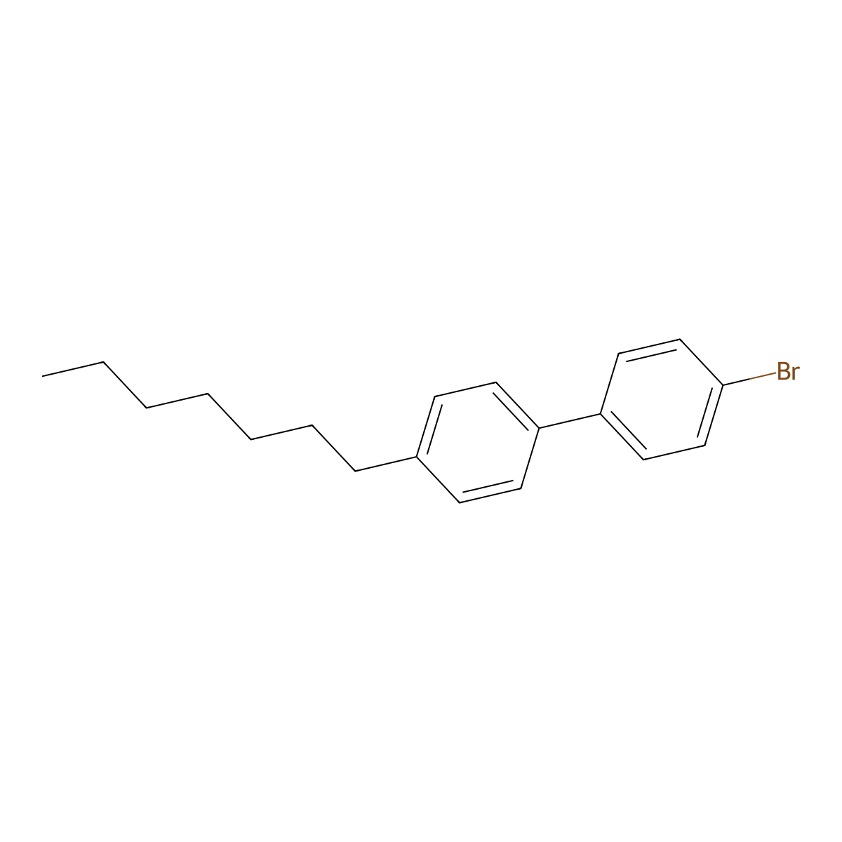 4-Bromo-4'-heptylbiphenyl molecular structure, CAS 58573-93-6