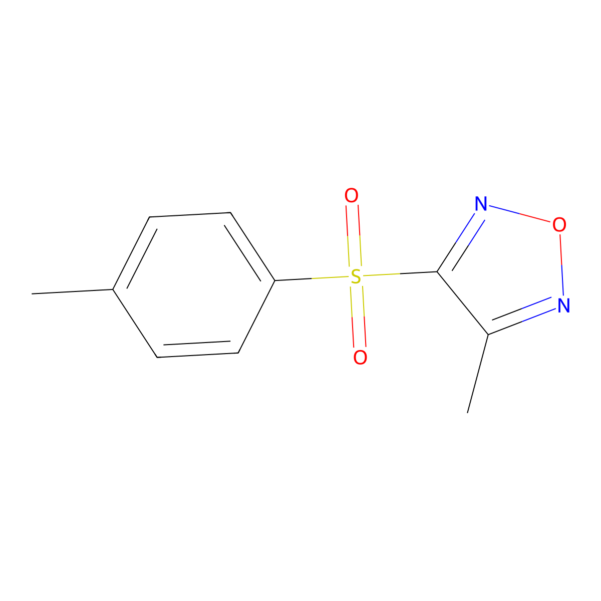 3-Methyl-4-(toluene-4-sulfonyl)-furazan molecular structure, CAS 58576-60-6