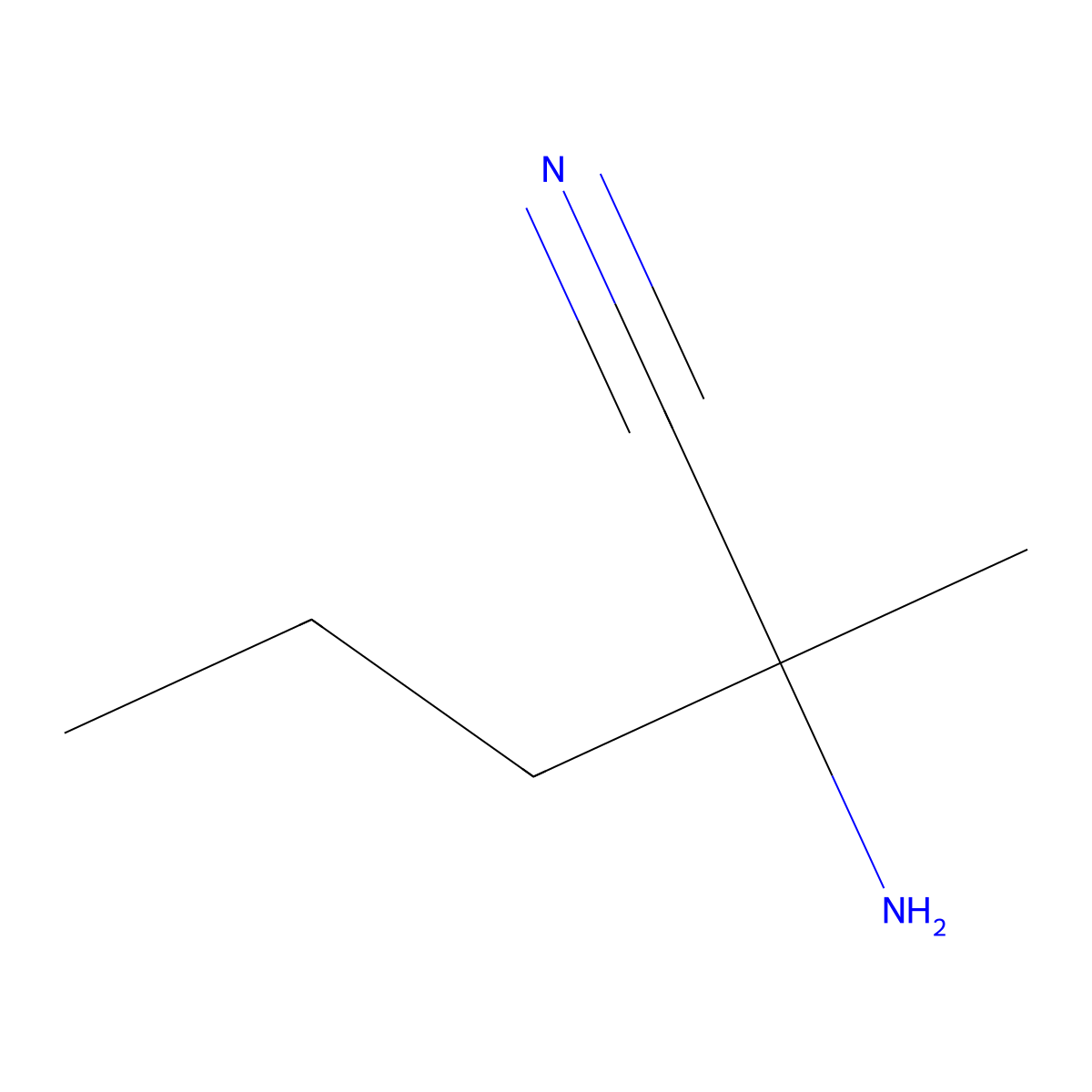 Pentanenitrile, 2-amino-2-methyl- molecular structure, CAS 58577-08-5