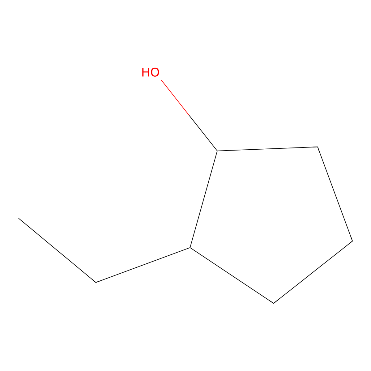 Cyclopentanol, 2-ethyl- molecular structure, CAS 58577-70-1