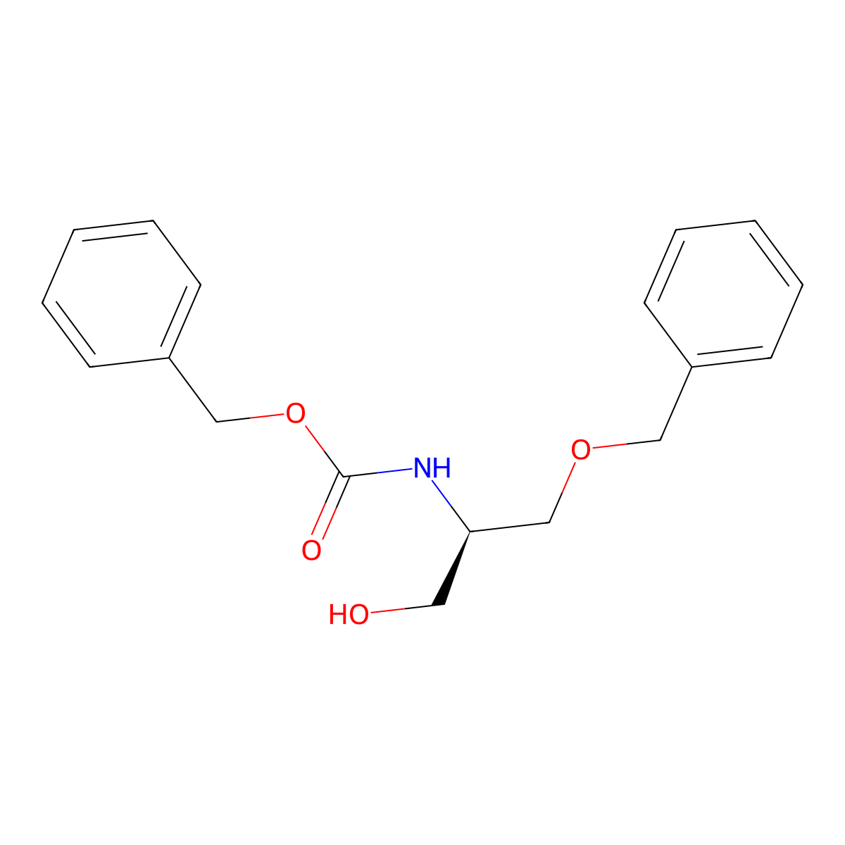 benzyl N-[(2R)-1-(benzyloxy)-3-hydroxypropan-2-yl]carbamate molecular structure, CAS 58577-90-5