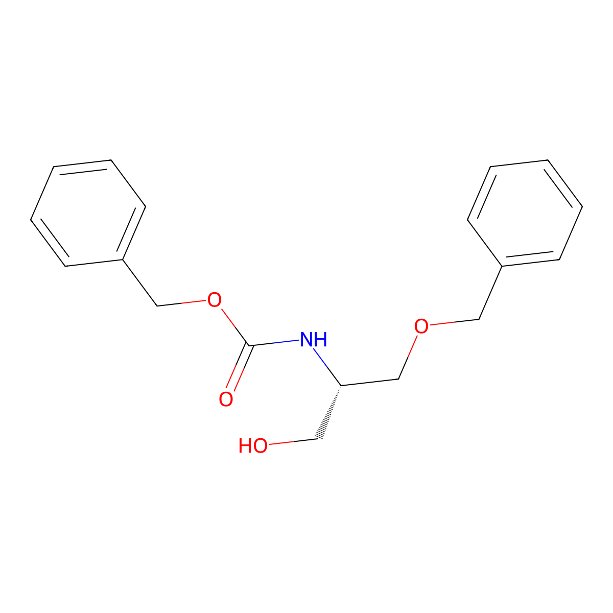 benzyl N-[(2S)-1-(benzyloxy)-3-hydroxypropan-2-yl]carbamate molecular structure, CAS 58578-42-0