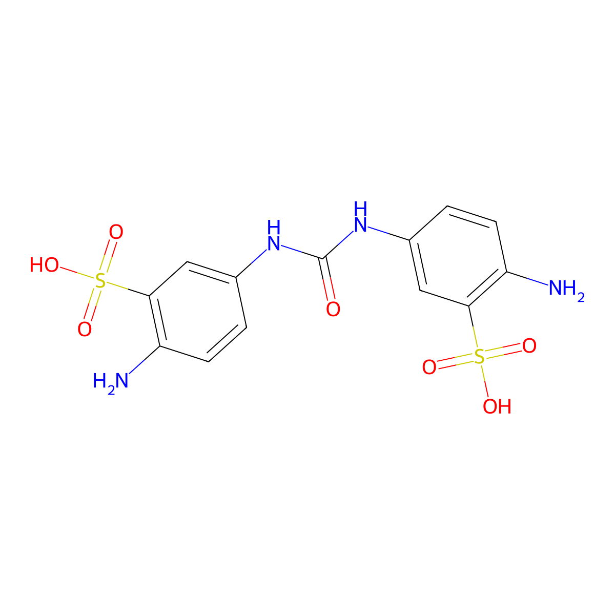3,3'-(Carbonyldiimino)bis(6-aminobenzenesulphonic) acid molecular structure, CAS 5858-13-9