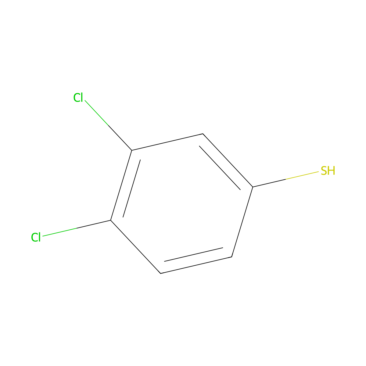 3,4-Dichlorobenzenethiol molecular structure, CAS 5858-17-3