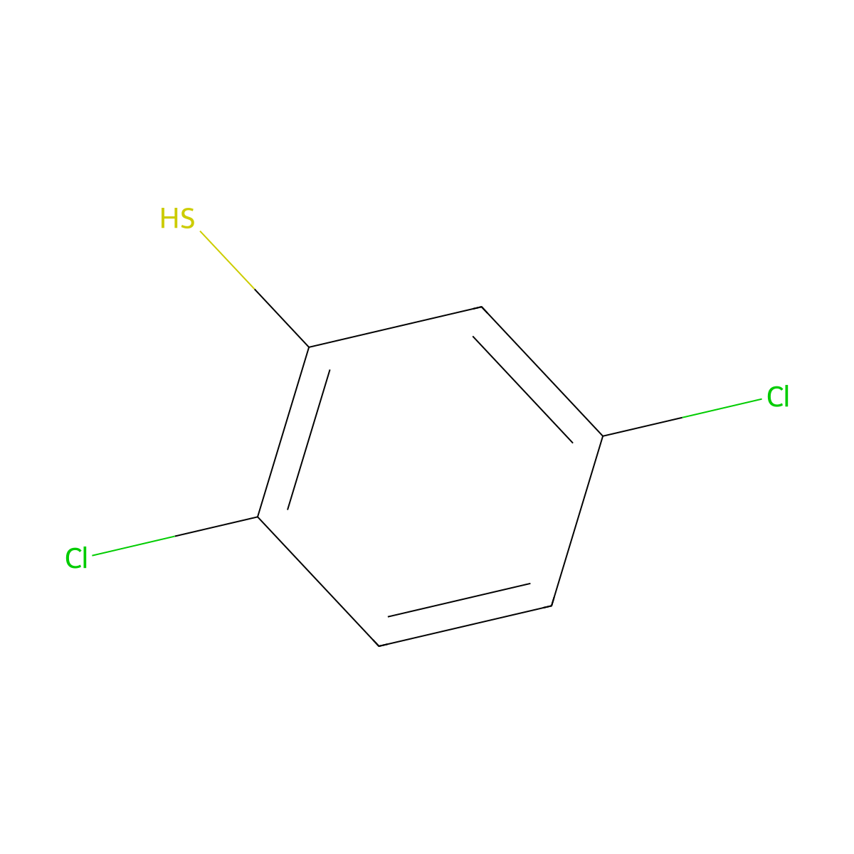 2,5-Dichlorobenzenethiol molecular structure, CAS 5858-18-4