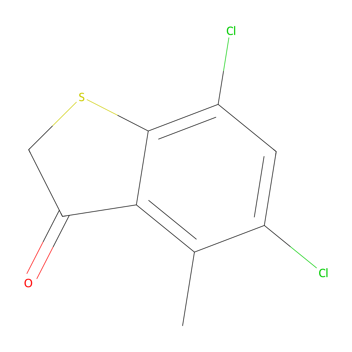 5,7-Dichloro-4-methylbenzo[b]thiophene-3(2h)-one molecular structure, CAS 5858-19-5