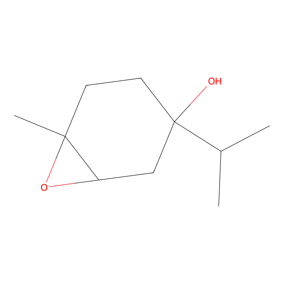 7-Oxabicyclo[4.1.0]heptan-3-ol, 6-methyl-3-(1-methylethyl)- molecular structure, CAS 58581-03-6