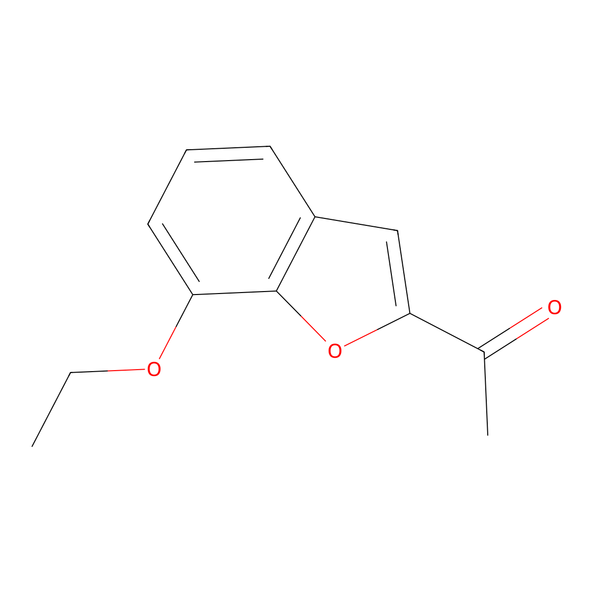 1-(7-Ethoxy-1-benzofuran-2-yl)ethan-1-one molecular structure, CAS 58583-72-5