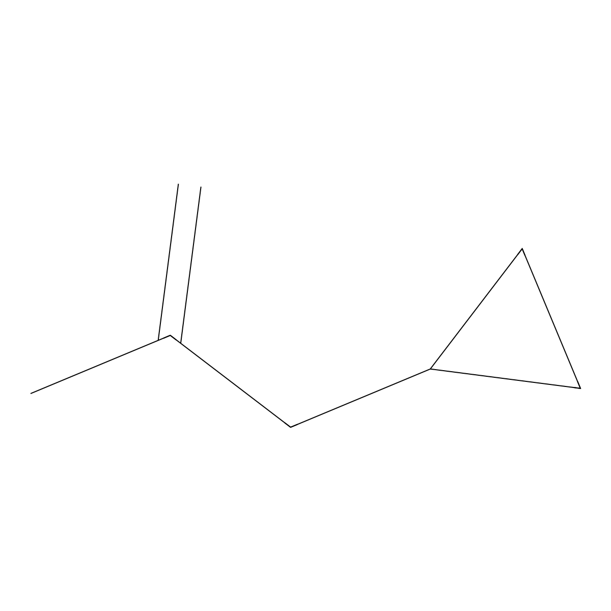 (2-Methylprop-2-en-1-yl)cyclopropane molecular structure, CAS 58584-22-8