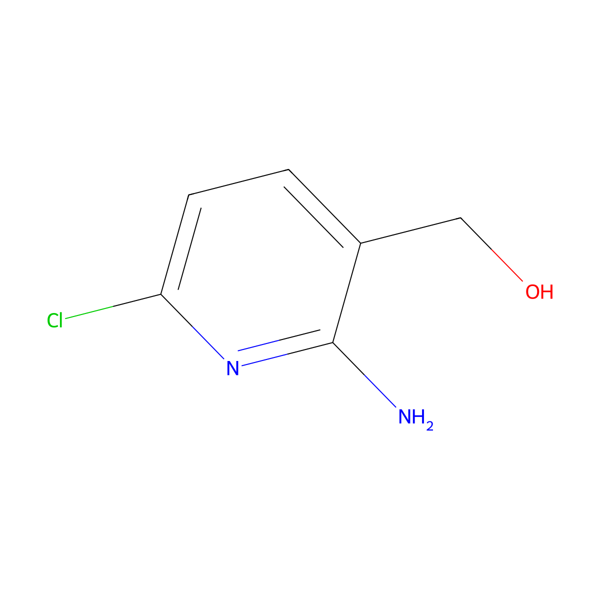 (2-Amino-6-chloropyridin-3-yl)methanol molecular structure, CAS 58584-60-4