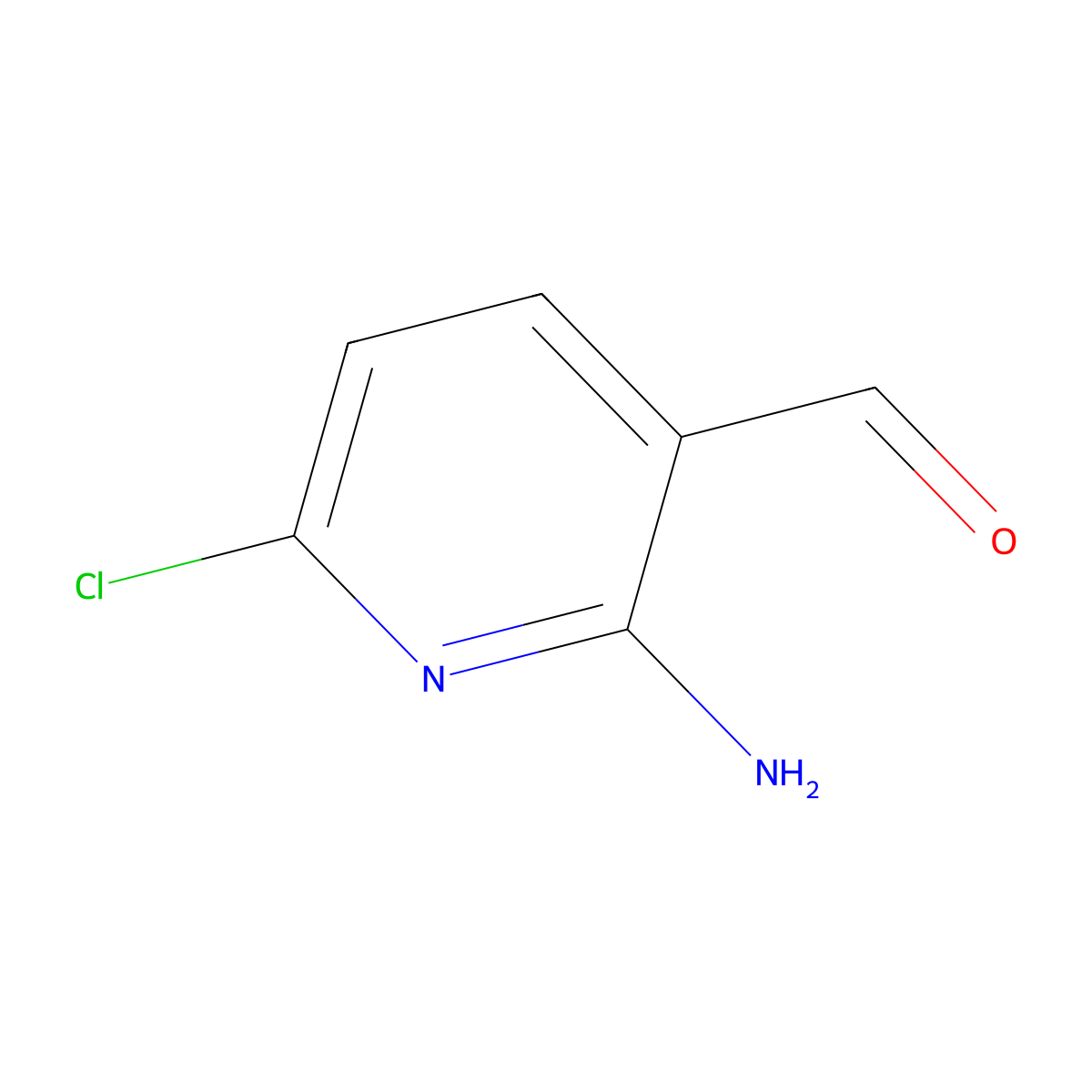 2-Amino-6-chloropyridine-3-carbaldehyde molecular structure, CAS 58584-61-5