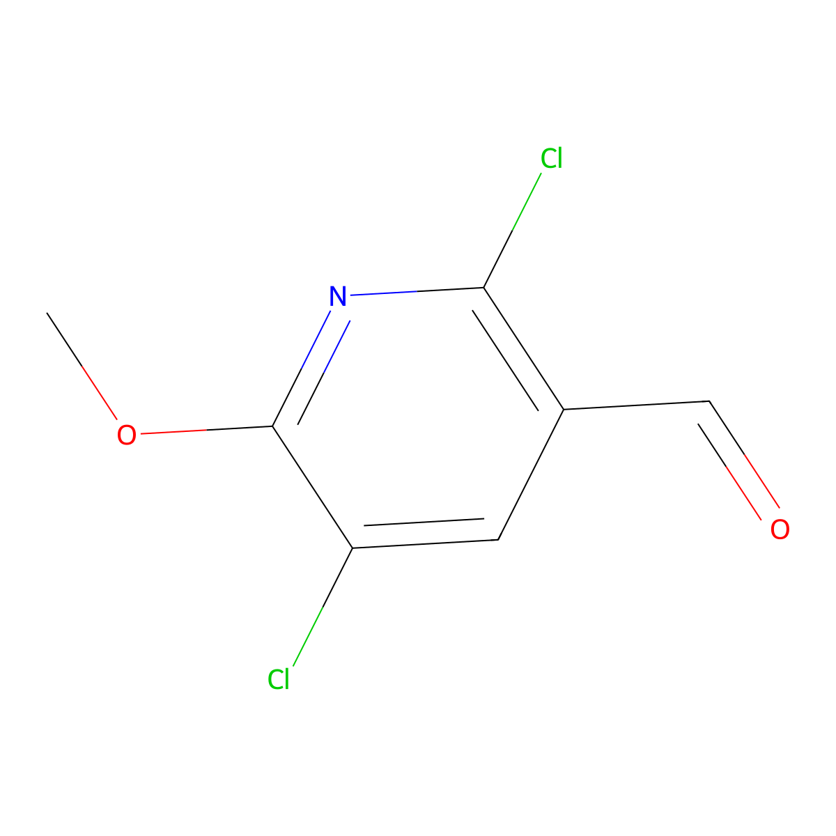 2,5-Dichloro-6-methoxynicotinaldehyde molecular structure, CAS 58584-64-8