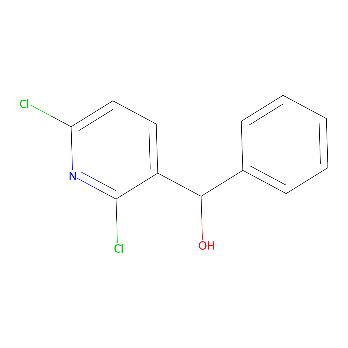 (2,6-Dichloropyridin-3-yl)(phenyl)methanol molecular structure, CAS 58584-77-3