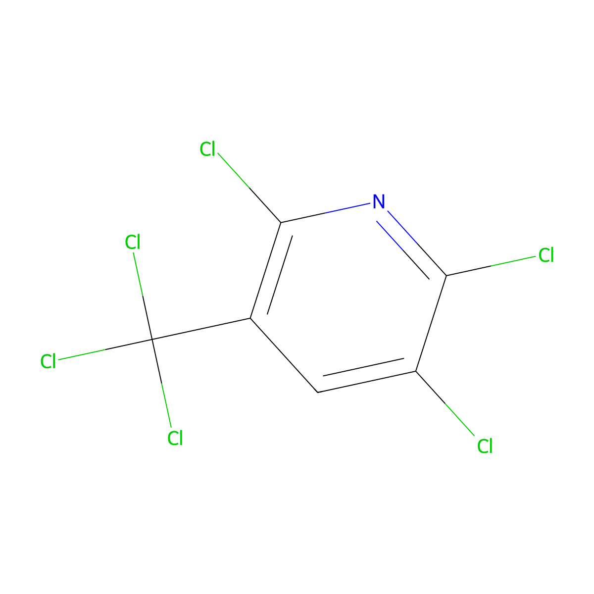2,3,6-Trichloro-5-(trichloromethyl)pyridine molecular structure, CAS 58584-80-8