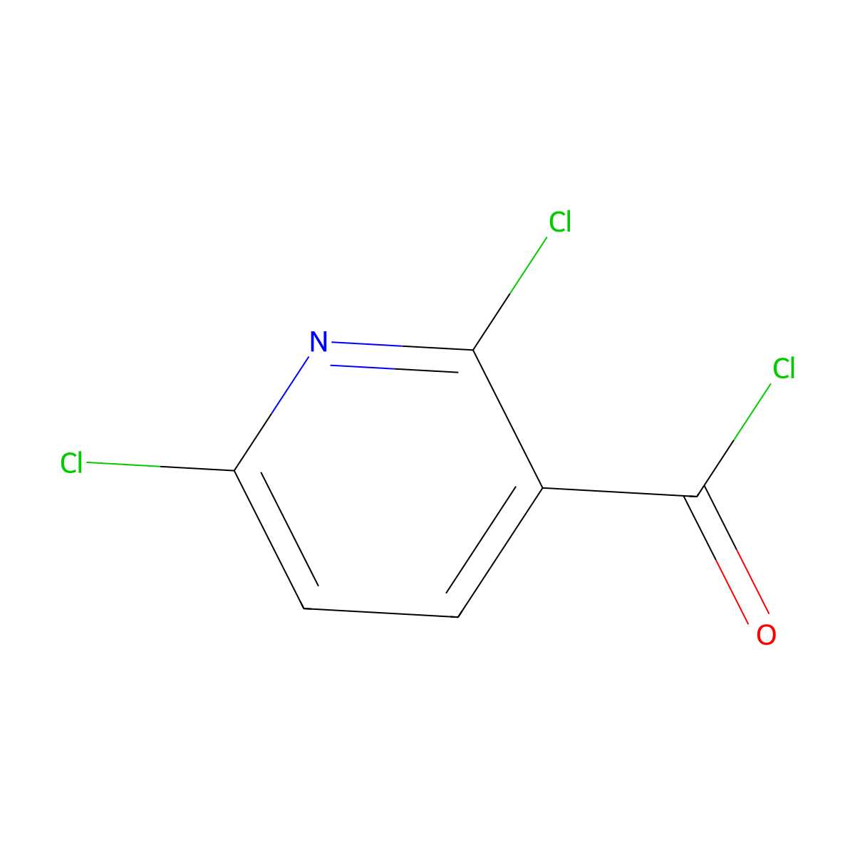 2,6-Dichlorpyridine-3-carbonyl chloride molecular structure, CAS 58584-83-1
