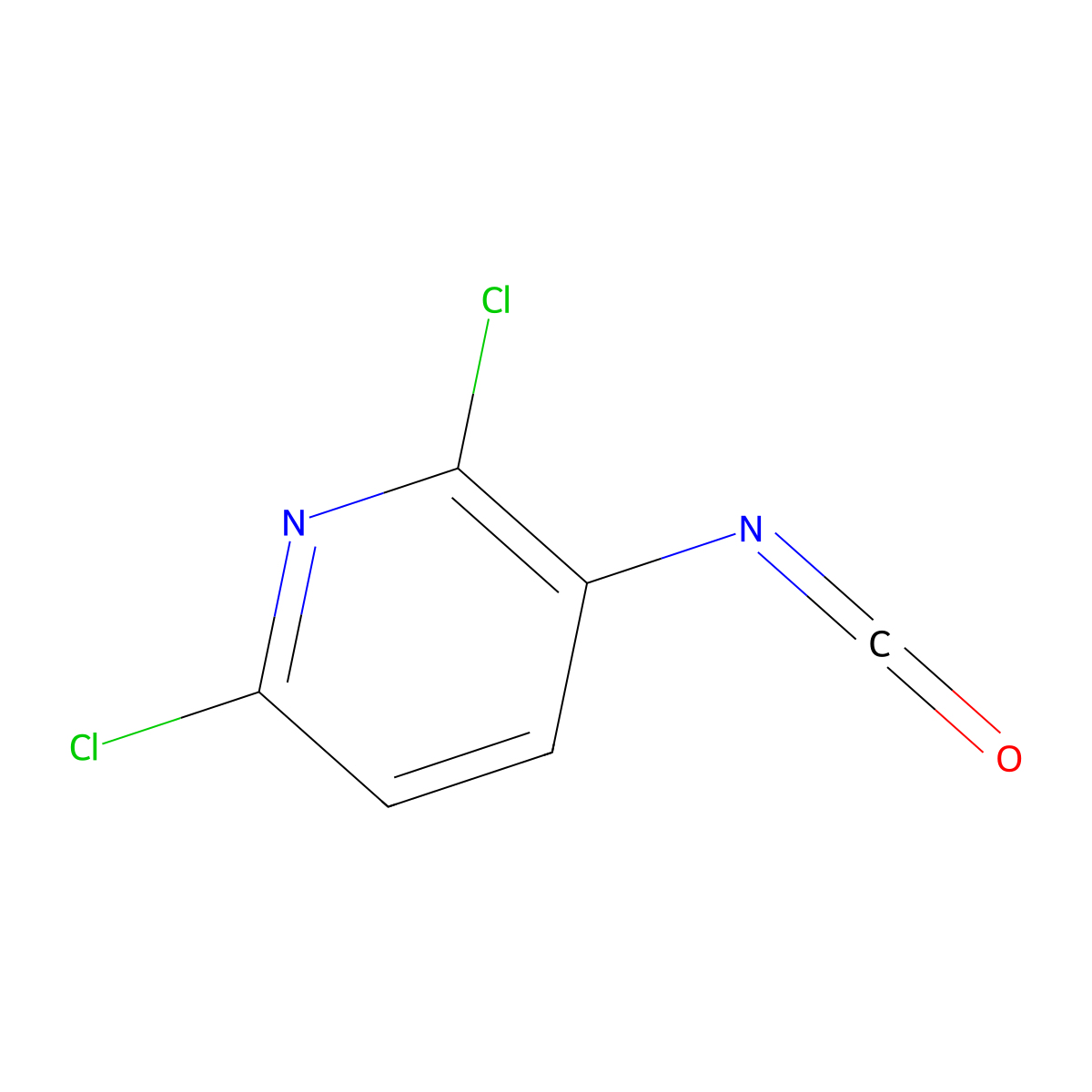 2,6-Dichloro-3-isocyanatopyridine molecular structure, CAS 58584-84-2