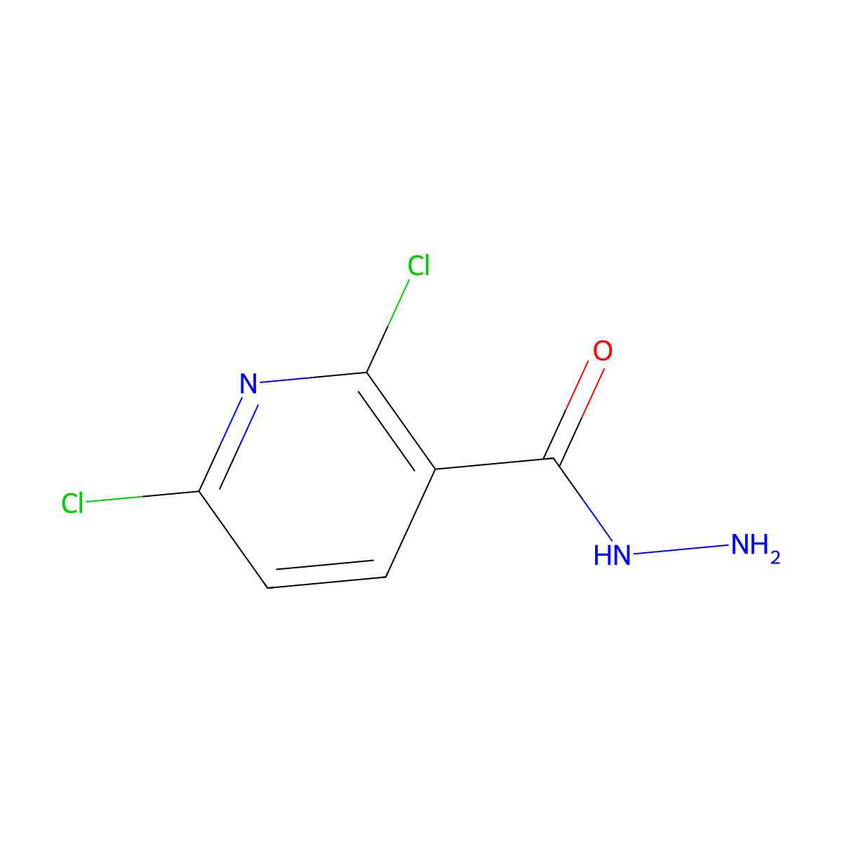 2,6-Dichloropyridine-3-carbohydrazide molecular structure, CAS 58584-87-5