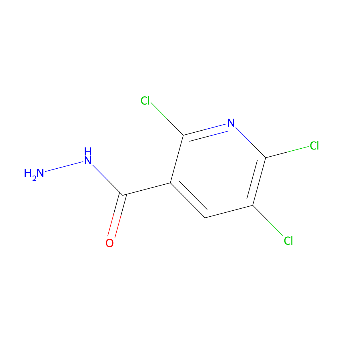 2,5,6-Trichloronicotinohydrazide molecular structure, CAS 58584-91-1