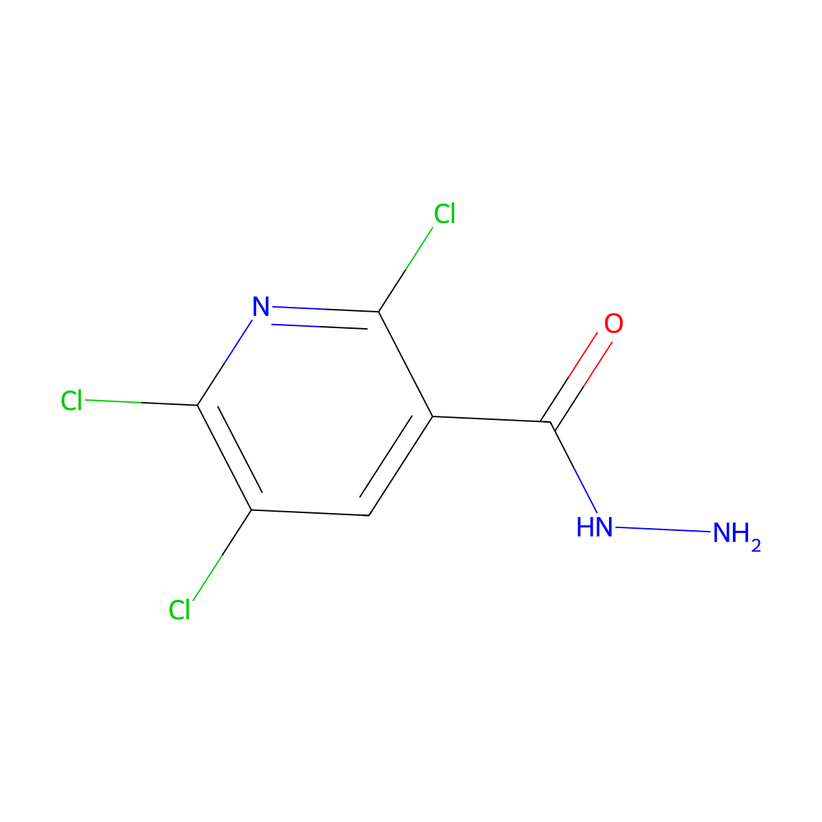 2,5,6-Trichloronicotinohydrazide molecular structure, CAS 58584-91-1