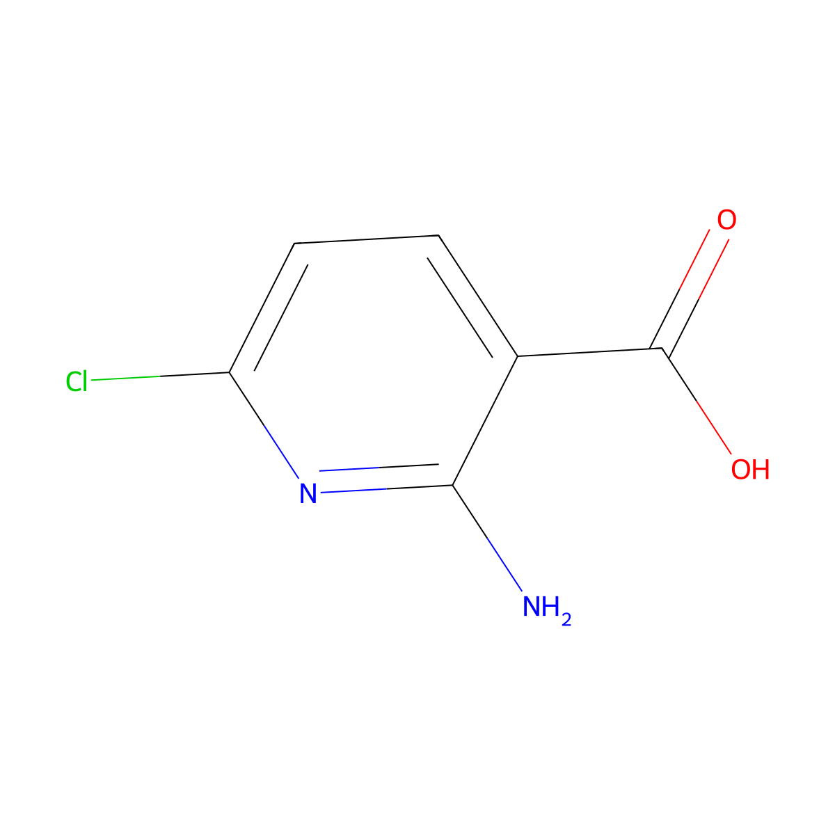 2-Amino-6-chloronicotinic acid molecular structure, CAS 58584-92-2