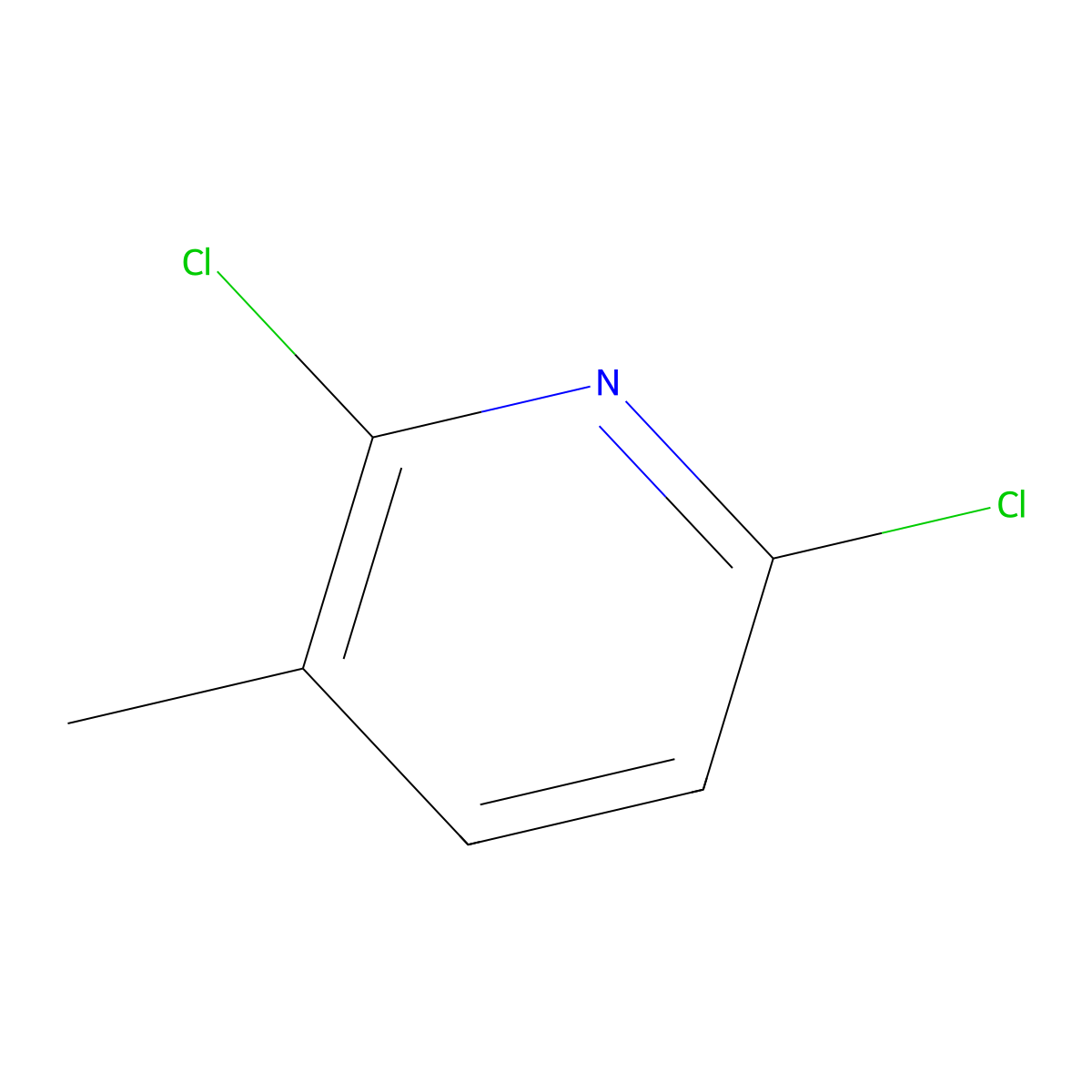 2,6-Dichloro-3-methylpyridine molecular structure, CAS 58584-94-4