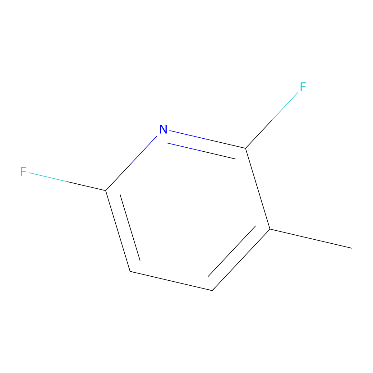 2,6-Difluoro-3-methylpyridine molecular structure, CAS 58584-96-6