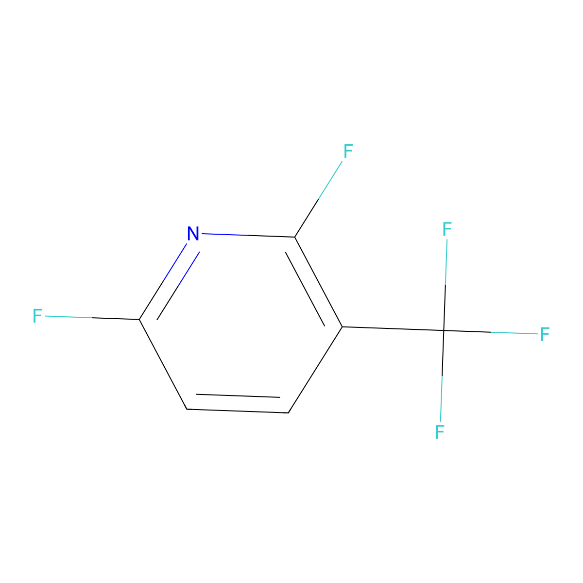 2,6-Difluoro-3-(trifluoromethyl)pyridine molecular structure, CAS 58584-98-8