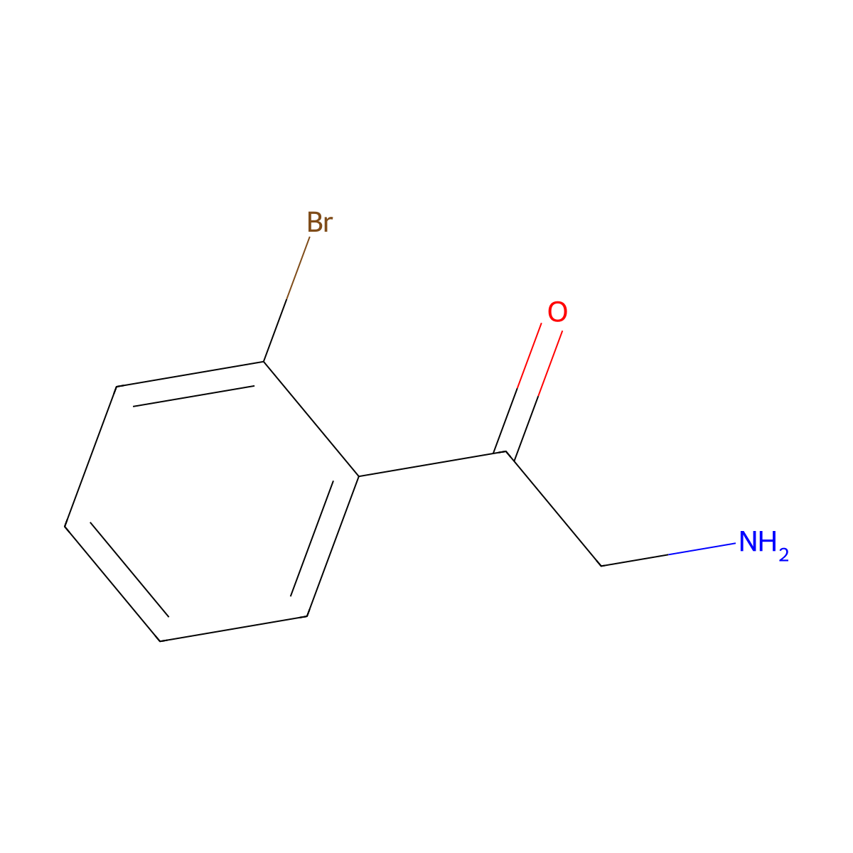 2-Amino-2'-bromoacetophenone molecular structure, CAS 58585-01-6