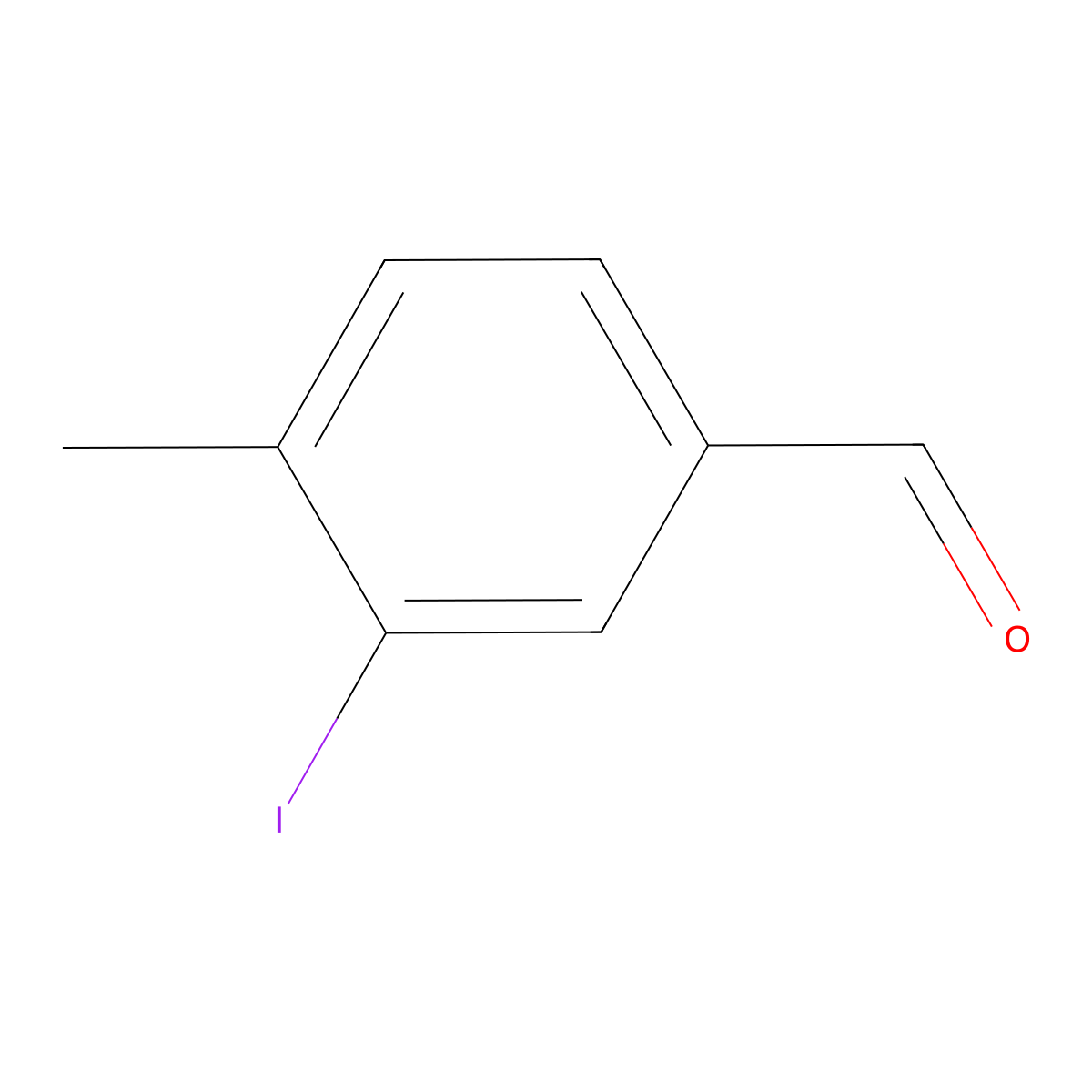 3-Iodo-4-methylbenzaldehyde molecular structure, CAS 58586-55-3
