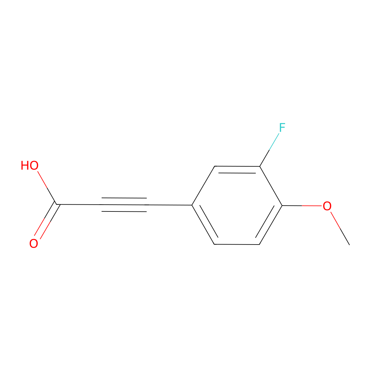 3-(3-Fluoro-4-methoxyphenyl)propiolic acid molecular structure, CAS 58586-70-2